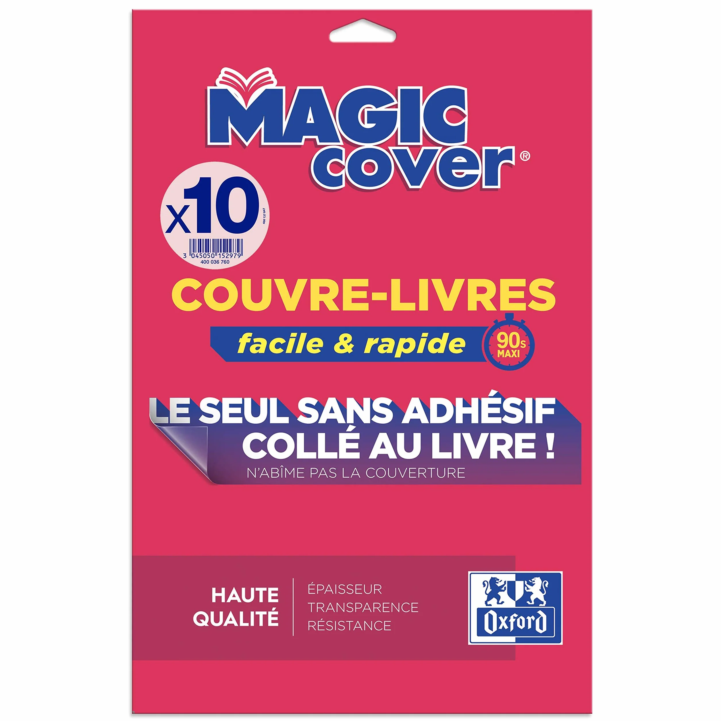 Oxford 10 arkuszy okładki - Magic Cover A4 PP 7,5/100e gładkie bezbarwne