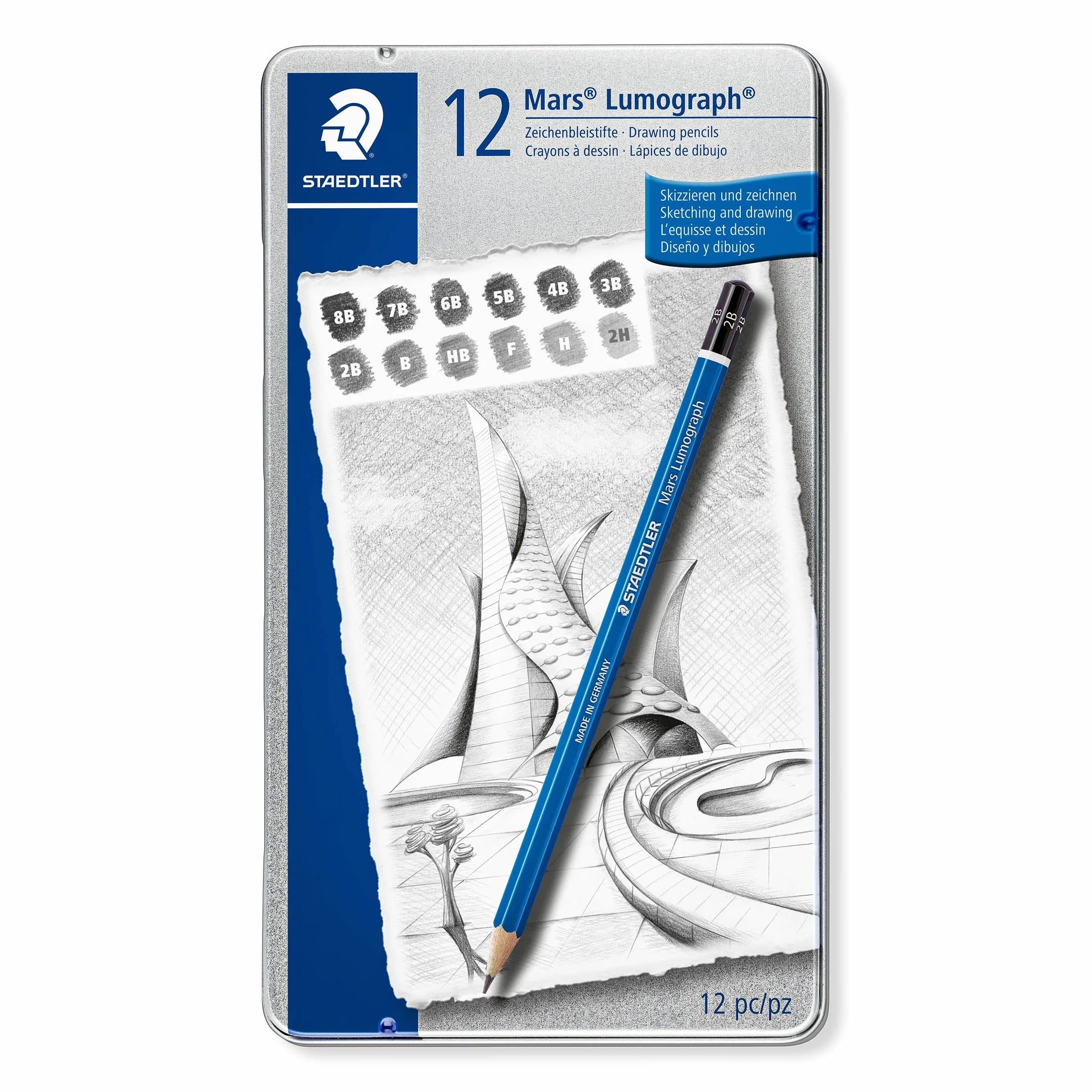 Staedtler Zoom 707 100 G12 S ST Ołówek Automatyczny, Niebieski, 12 sztuk