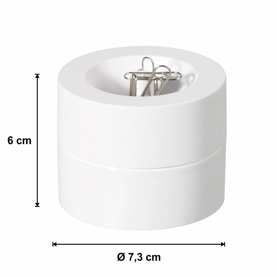 MAUL Magnetyczny Uchwyt na Spinacz do Papieru, 73 Mm, H66 Mm, Biały