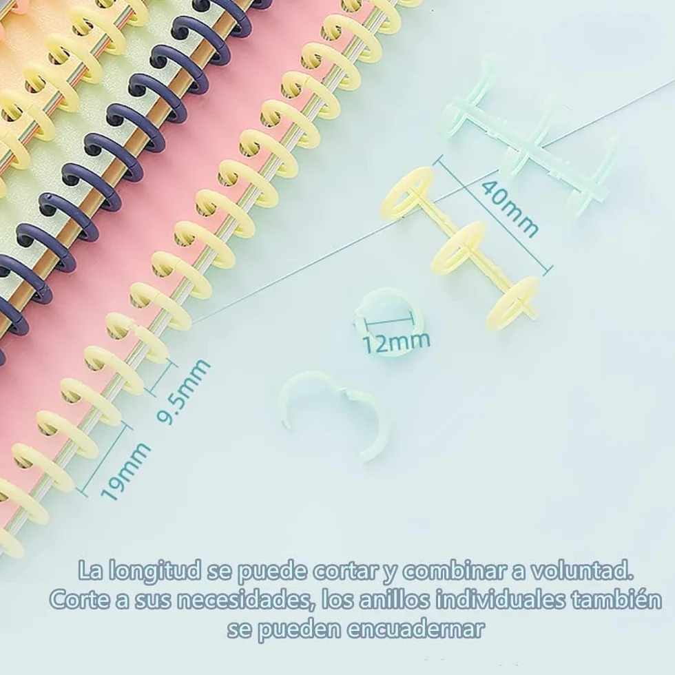10 sztuk 30 otworów Plastikowe Foldery z luźnymi arkuszami Pierścień wiążący kolce Grzebienie 85 arkuszy Pojemność DIY Papier Notebook Album Biuro Materiał szkolny (Kolor)