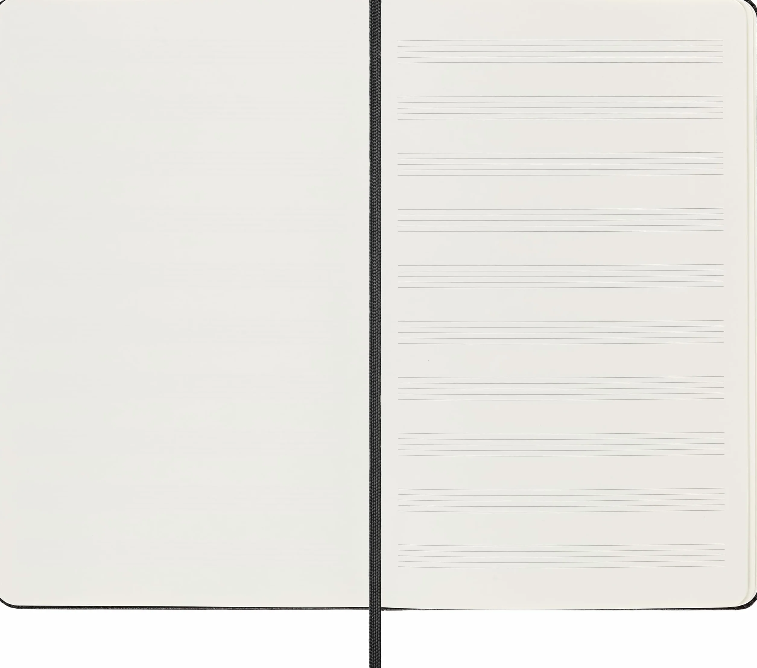 Carnet à musique - Grand Format - Couverture rigide noire