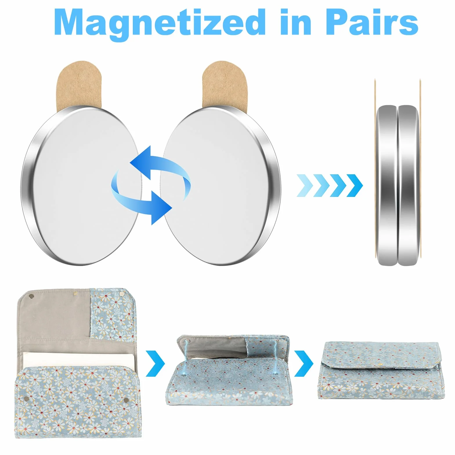 UTOMAG Samoprzylepnych Magnesów Mocne - 8x1mm, 100 Sztuk - Wielofunkcyjne Silne Magnesy Neodymowe do Użytku w Parach, Idealne do Lodówek, Tablic Magnetycznych, Zdjęć, Rękodzieła, Kuchni oraz Biur