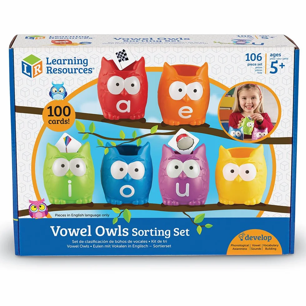 Learning Resources Samogloska Sowy Sortowanie 106-Sztuk Zestaw