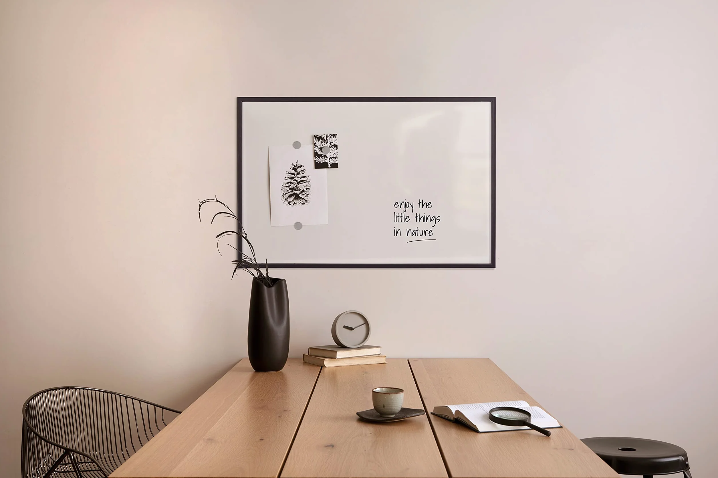 Bi-Office - tablica magnetyczna, sucha ścierka - 40 x 30 cm 40 x 30 czarna