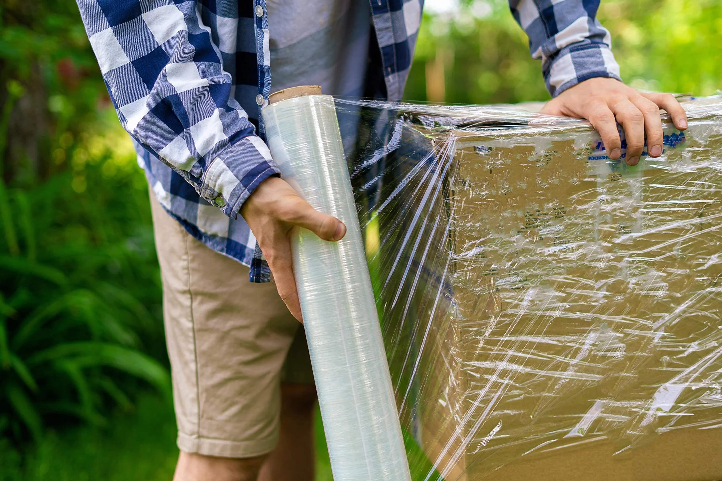 Przezroczysta folia plastikowa 0,5 x 300 m rolka rozciągliwa do opakowań przemysłowych