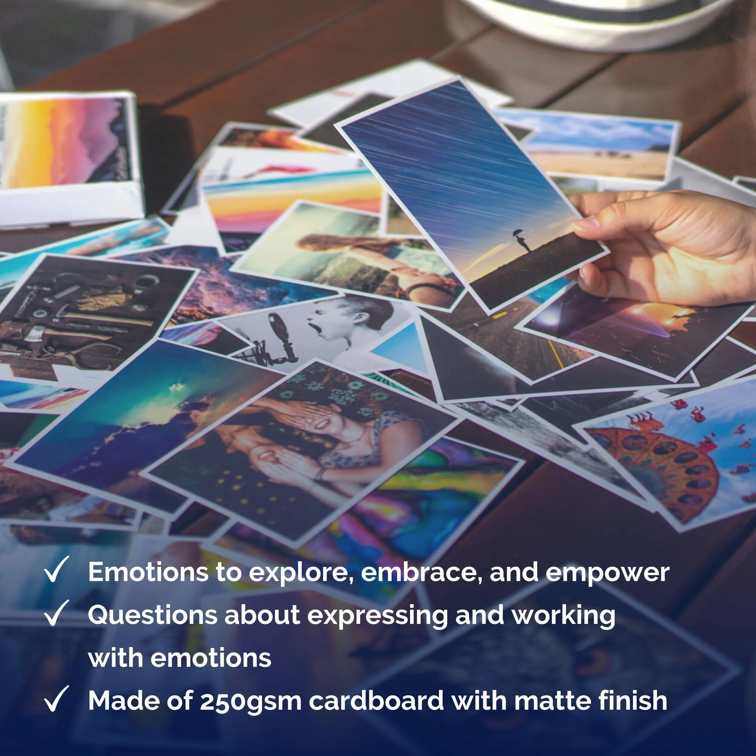metaFox Paleta Feelings 52 kartki do rozpoznawania emocji Mindfulness Cards