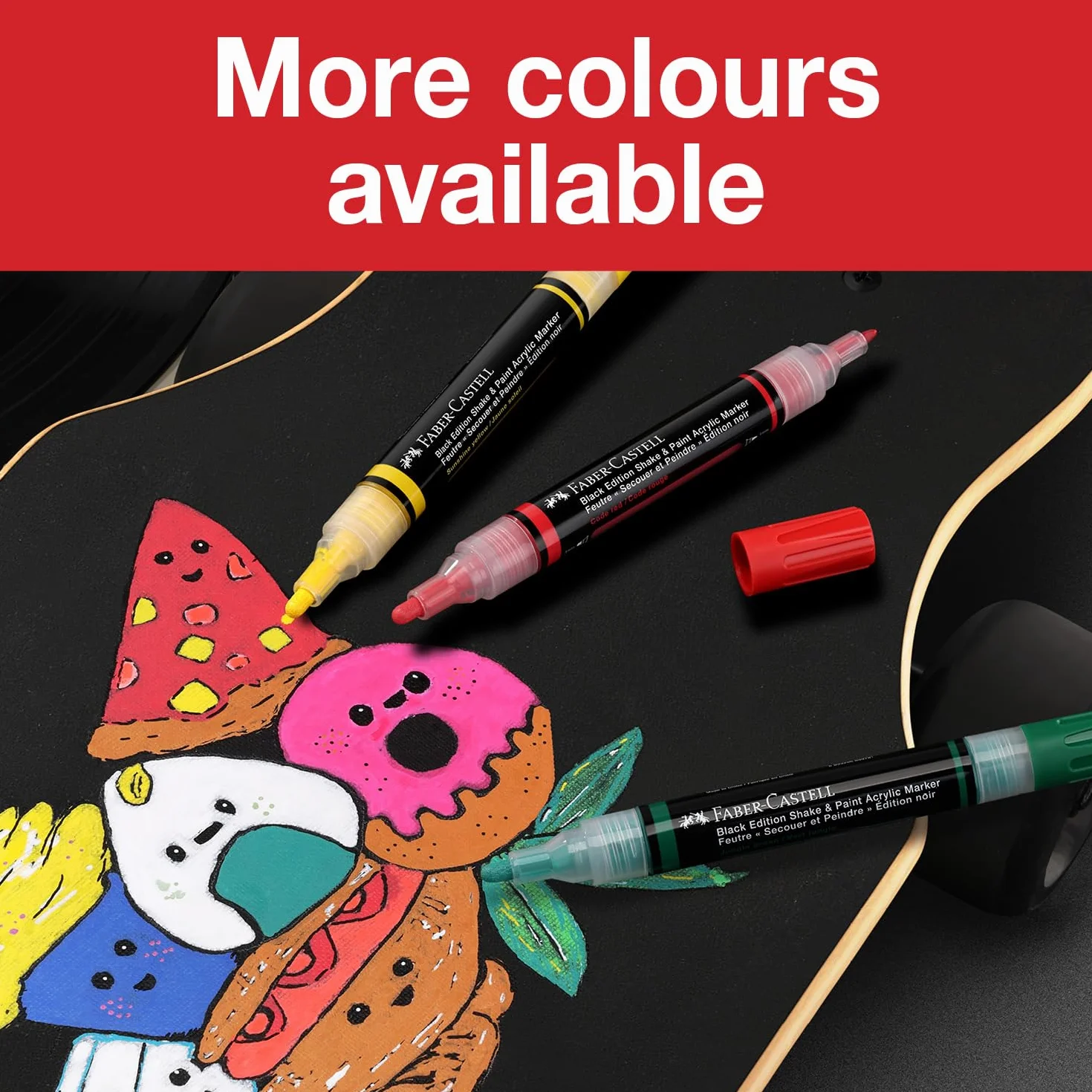 Faber Castell Black Edition marker akrylowy Shake and Paint, białe, pudełko 1 szt. (65-285511)