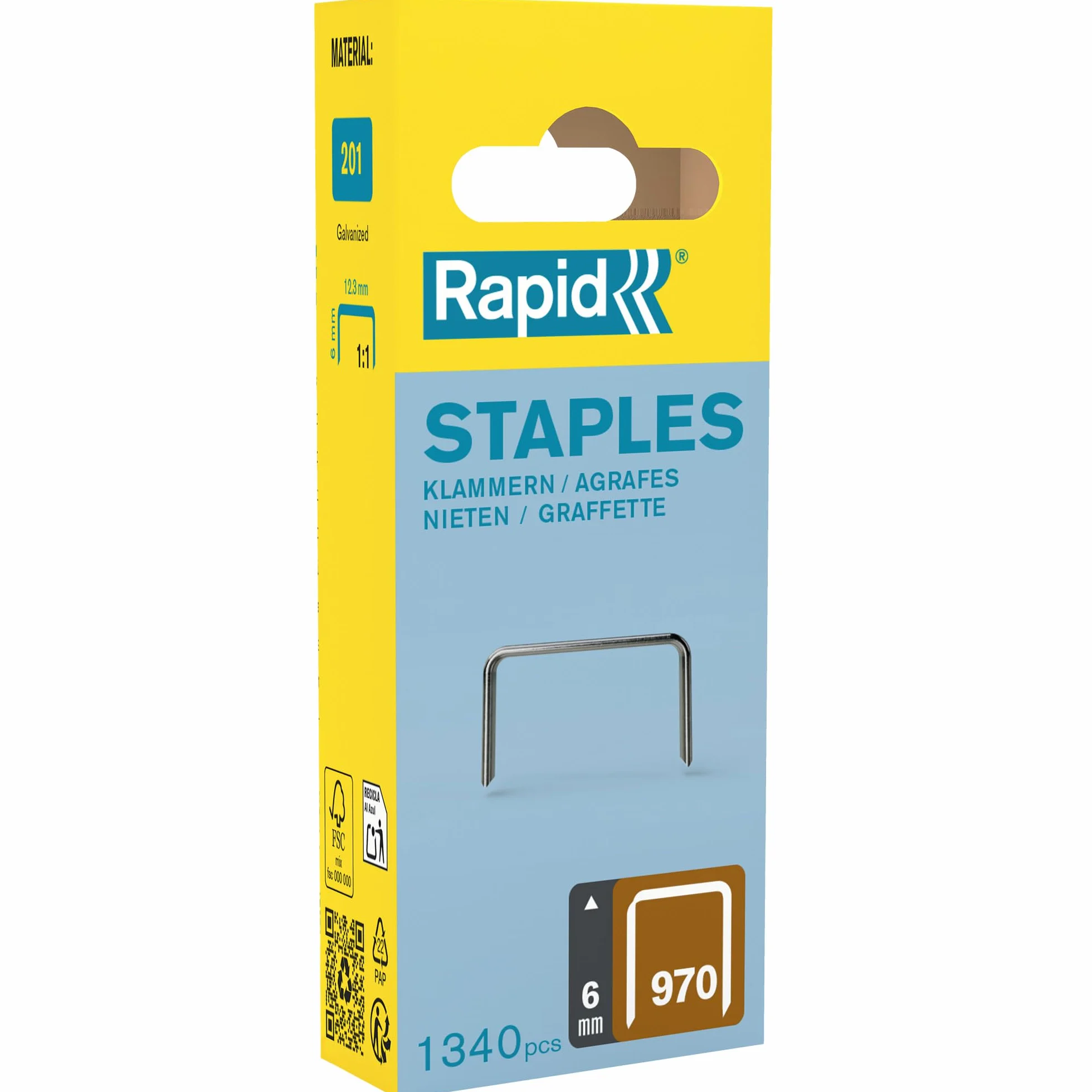 Rapid Zszywki 970 6 mm 1344 szt. do zszywacza Black & Decker