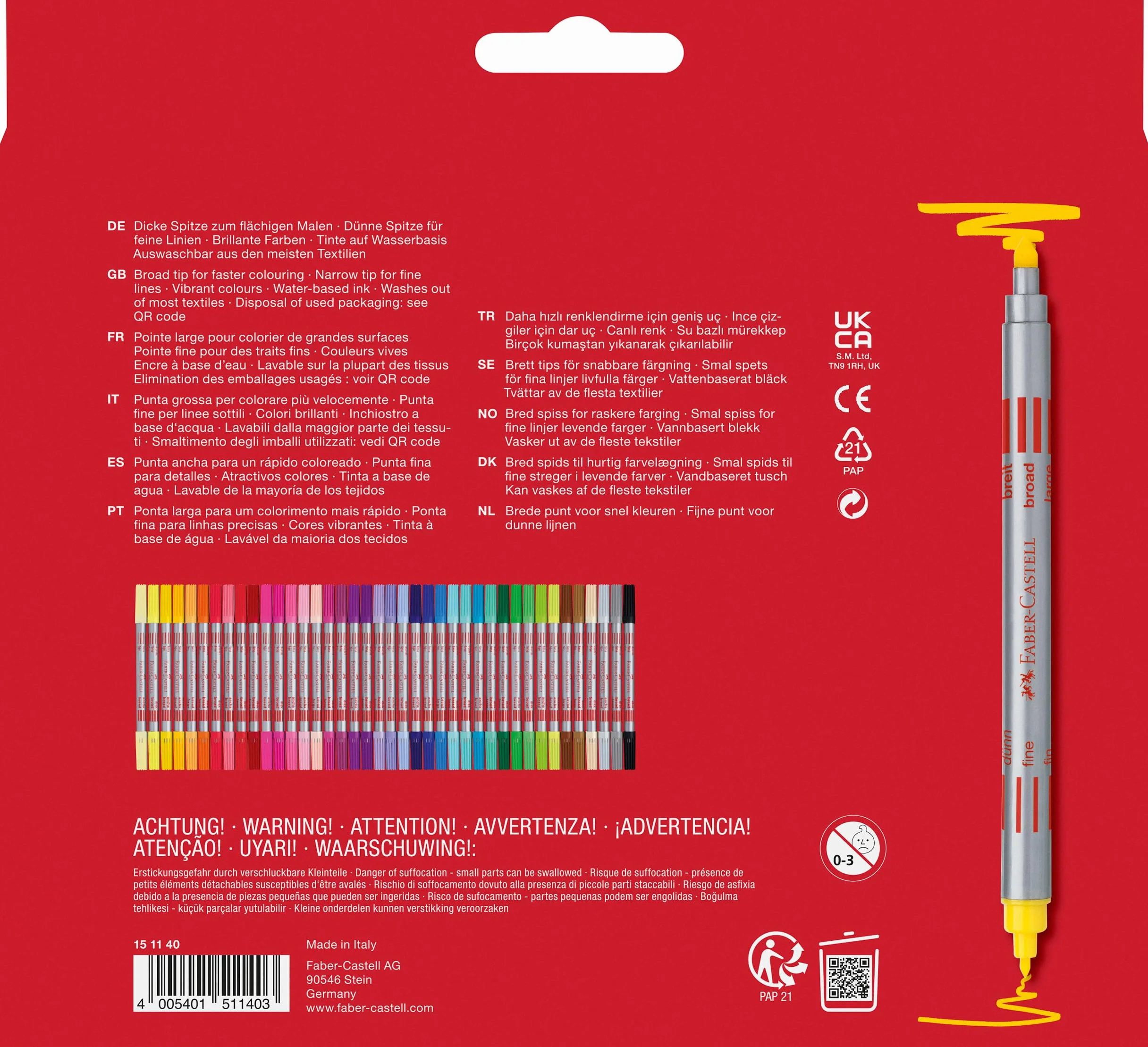 Faber-Castell Zestaw flamastrów 40 podwójnych końcówek