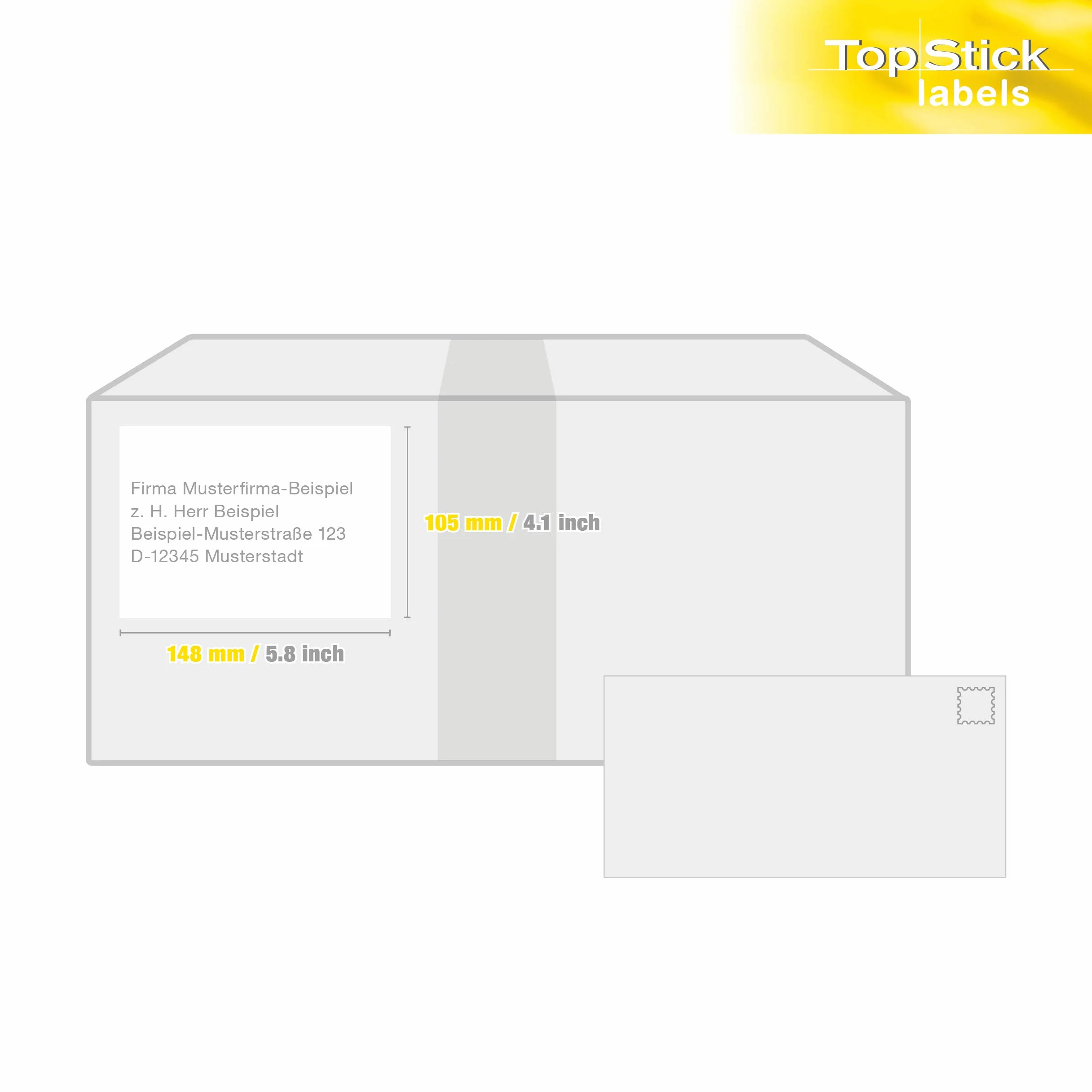 TopStick 8717 Uniwersalne etykiety, 100 arkuszy, 105 x 148 mm, 4 w arkuszu A4, 400 sztuk, samoprzylepne, do zadrukowania, matowe, czyste papierowe, białe