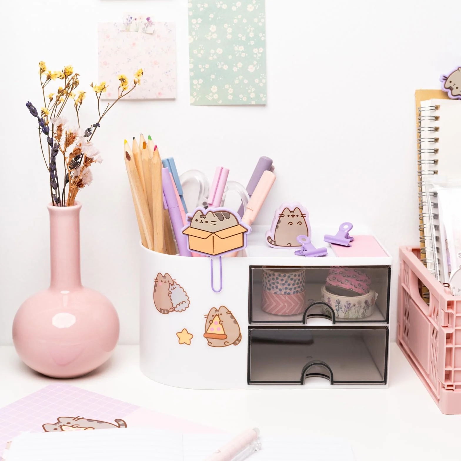 Grupo Erik Pusheen Stickers | Waterproof & Removable, Laptop Stickers For Children & Adults | Pusheen Gifts For Cat Lovers