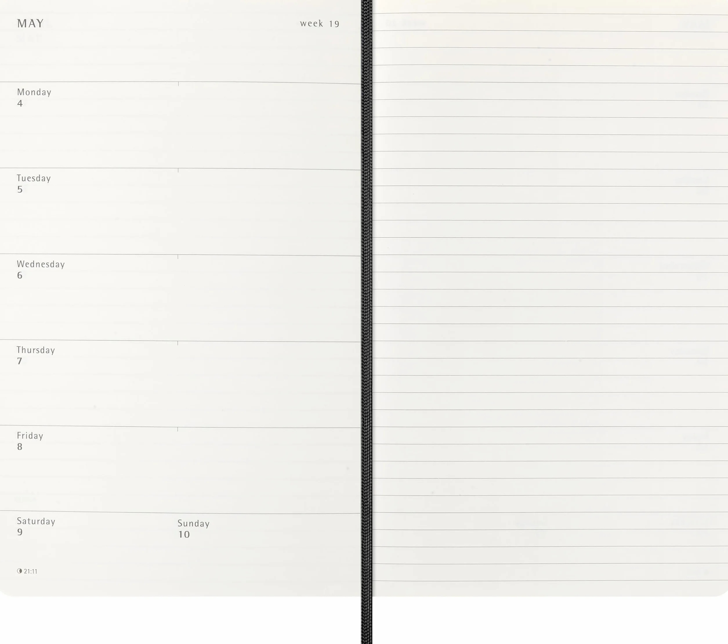 Moleskine 12 Monate Wochen Notizkalender 2026, Large/A5, Weicher Einband, Schwarz