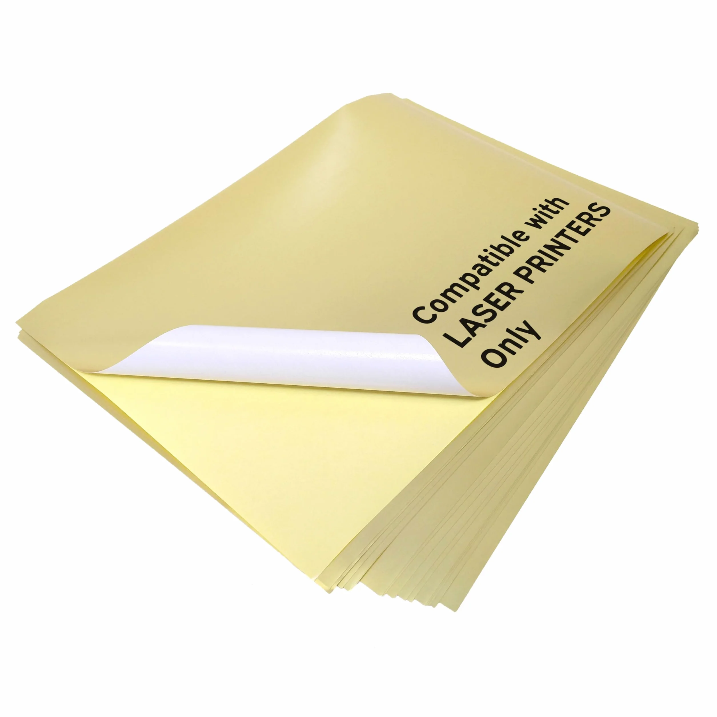 Evergreen Goods A4 10 arkuszy metalicznego złotego papieru z naklejkami, samoprzylepne, etykiety do drukowania laserowego, złoty, samoprzylepny papier do sztuki i rzemiosła sylwetki, niestandardowe