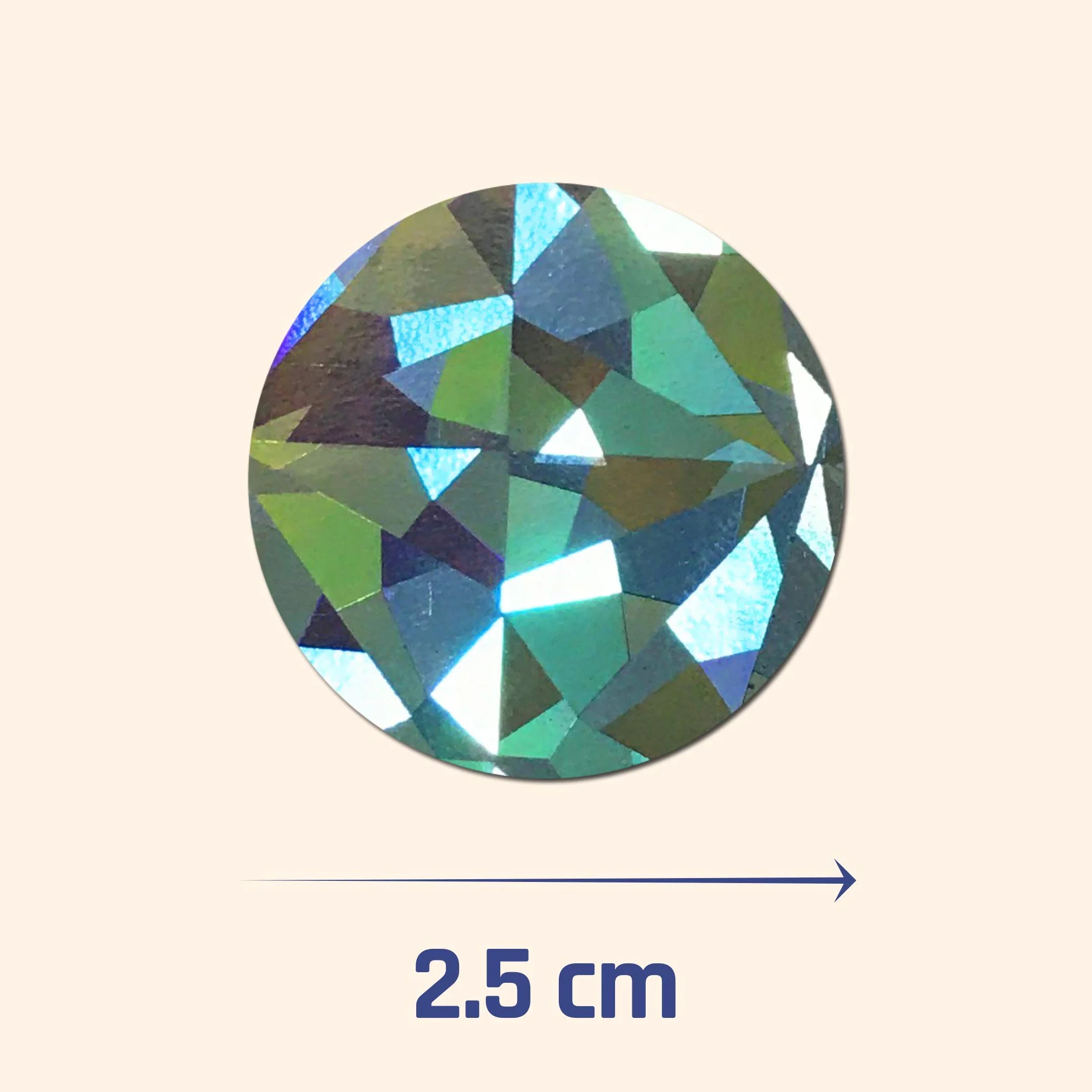 150 Sztuk - 25mm Naklejki Zdrapki Zdrapywania, Okrągłe Kółko Błyszczący Holograficzny