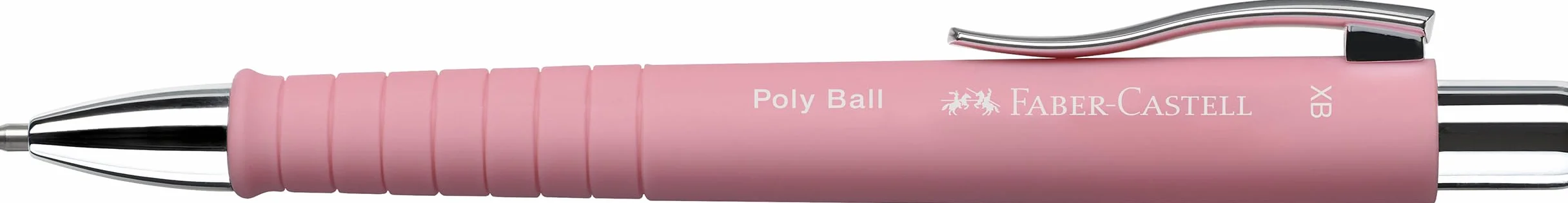 FABER-CASTELL Poly Ball długopis Leo Sugarspots różowy 2 sztuki z wymiennym wkładem XB odporny na zmywanie