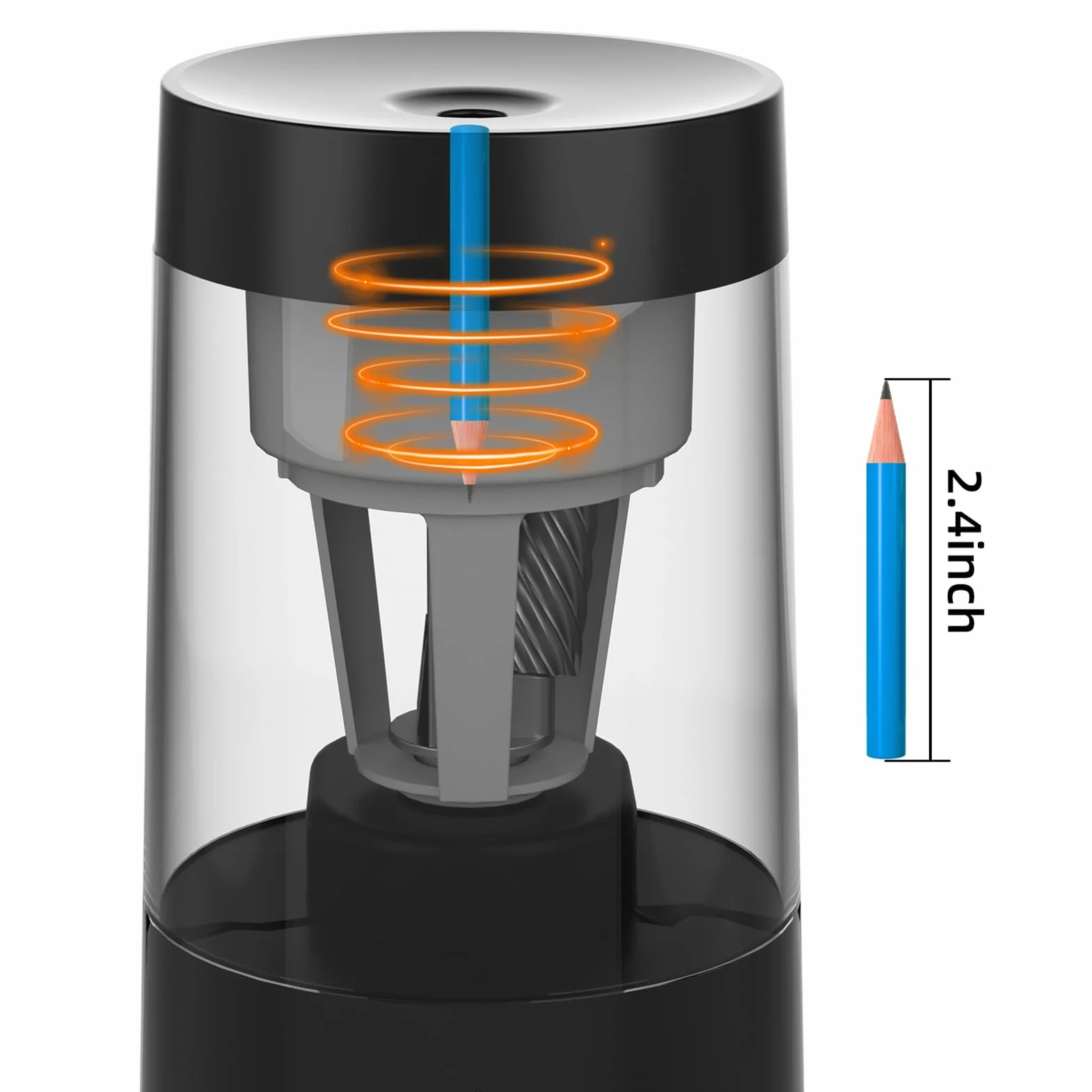 Elektryczna Temperówka do Ołówka 6-8mm Automatyczna Czarna