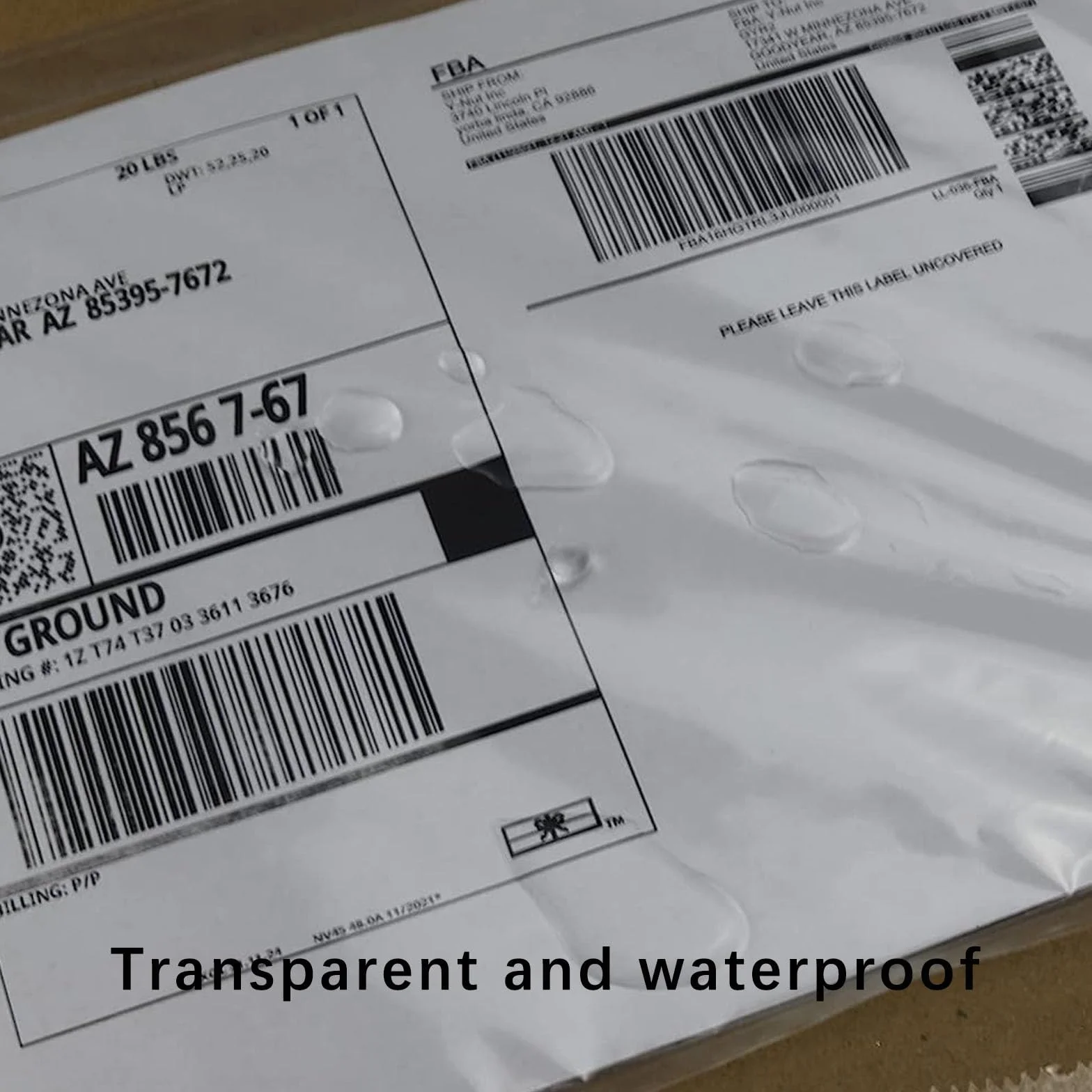 Przezroczyste woreczki wysyłkowe wodoodporne 25 szt
