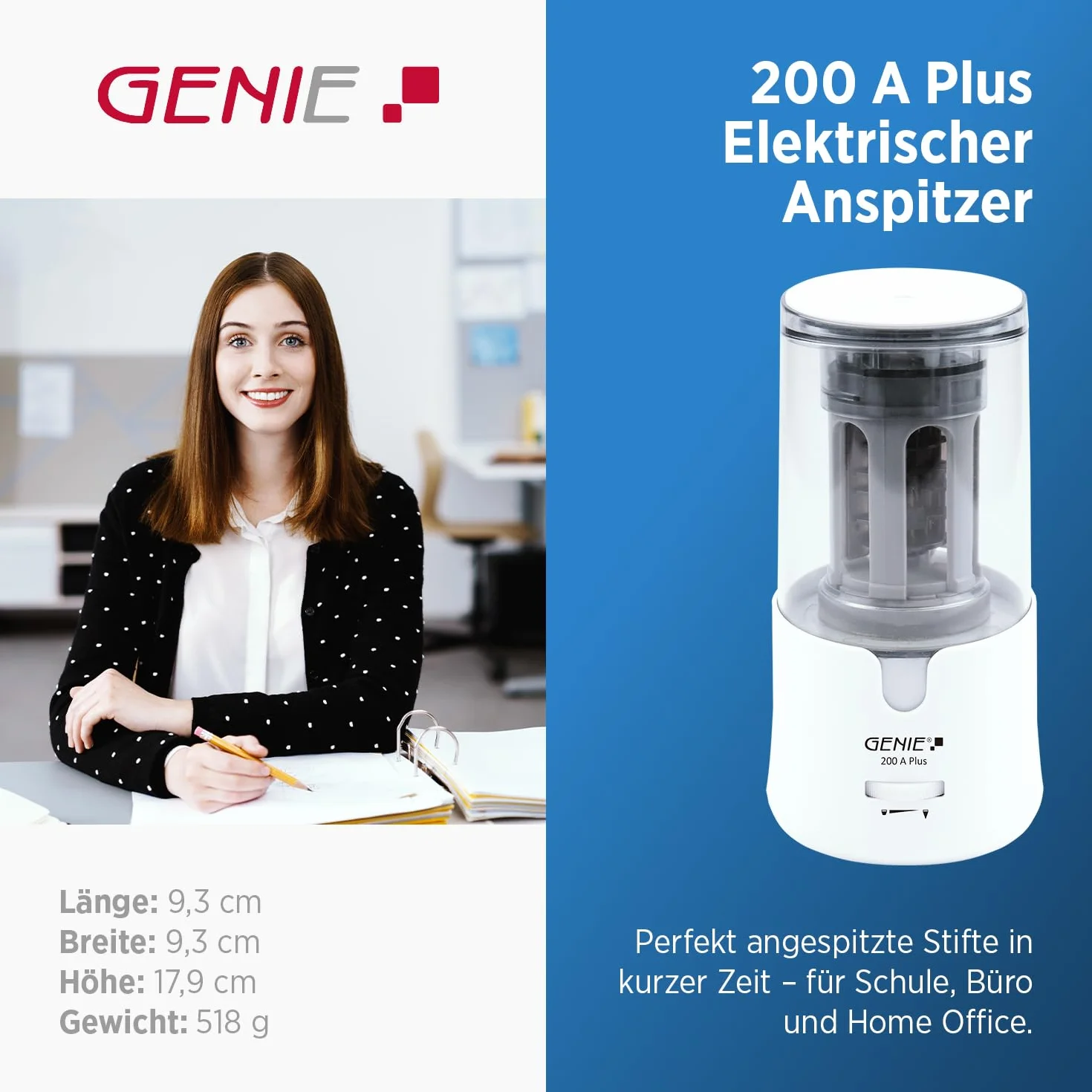 GENIE 200 A Plus elektryczna temperówka biała