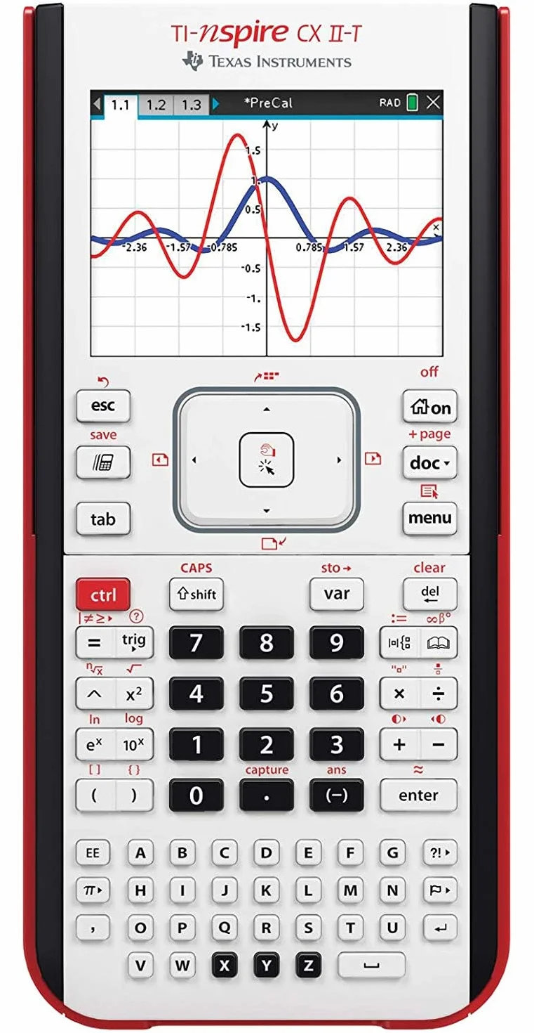 Texas Instruments Ti-Nspire Cx Ii-T NSCX2/FC/6E8/A Kalkulator Naukowy, Biały, 19 x 9 x 2 cm
