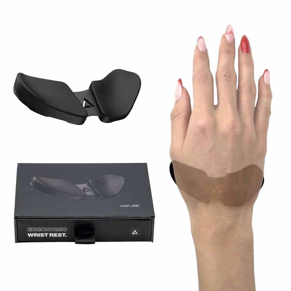 DELTAHUB Carpio 2.0 ergonomiczna podkładka pod mysz, wsparcie nadgarstka, mała, szara