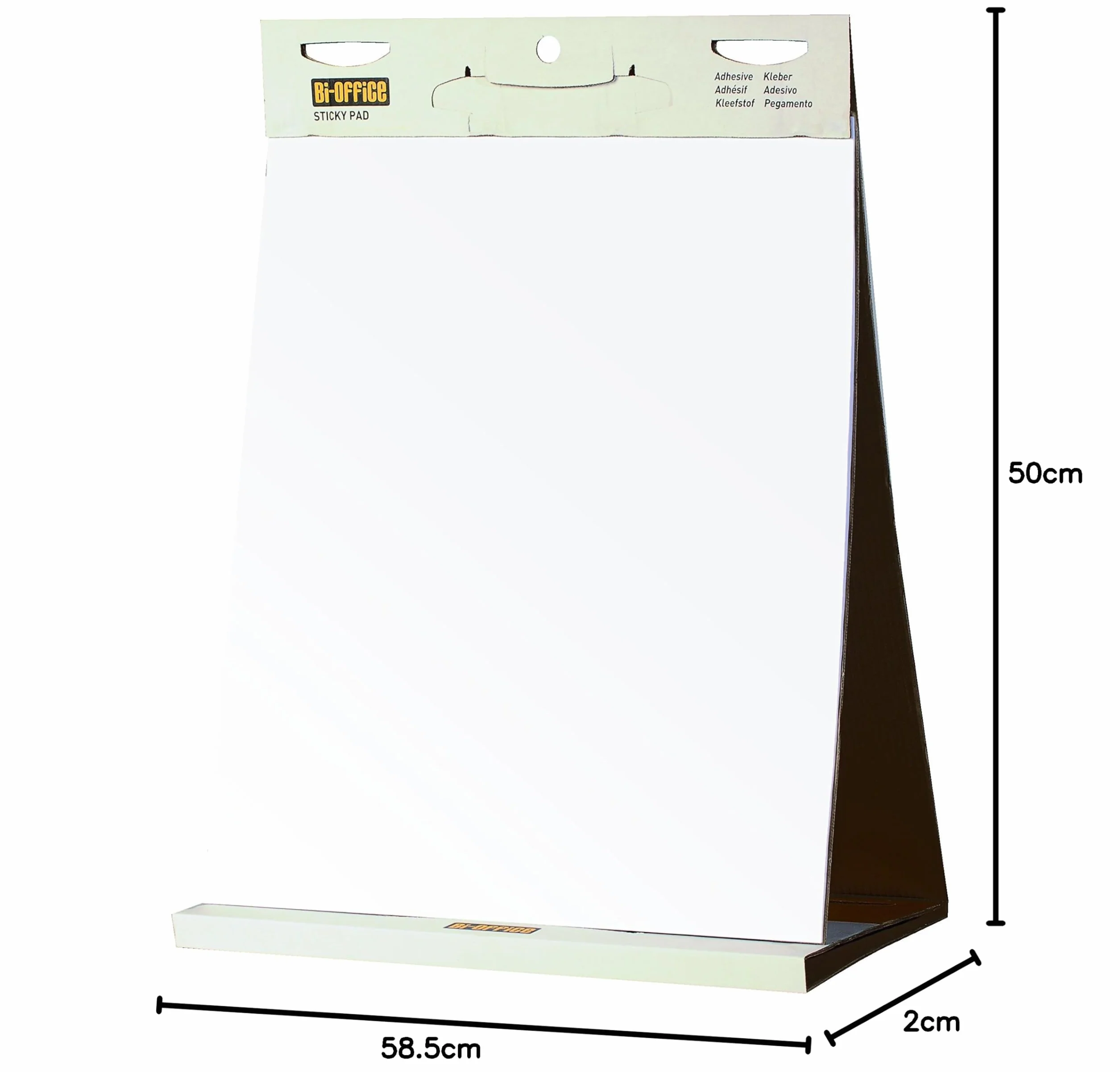 Bi-Office Stojak na Stół Flipchart Biały 58.5L x 59W cm